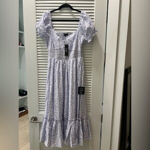 Lulu's Light Purple Floral Knit Dress